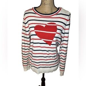 Vintage 1901 Intarsia stripe crewneck sweater
